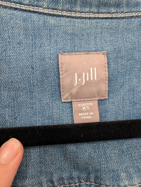 J.Jill Denim Jacket Light Wash Size XS - Picture 4 of 6